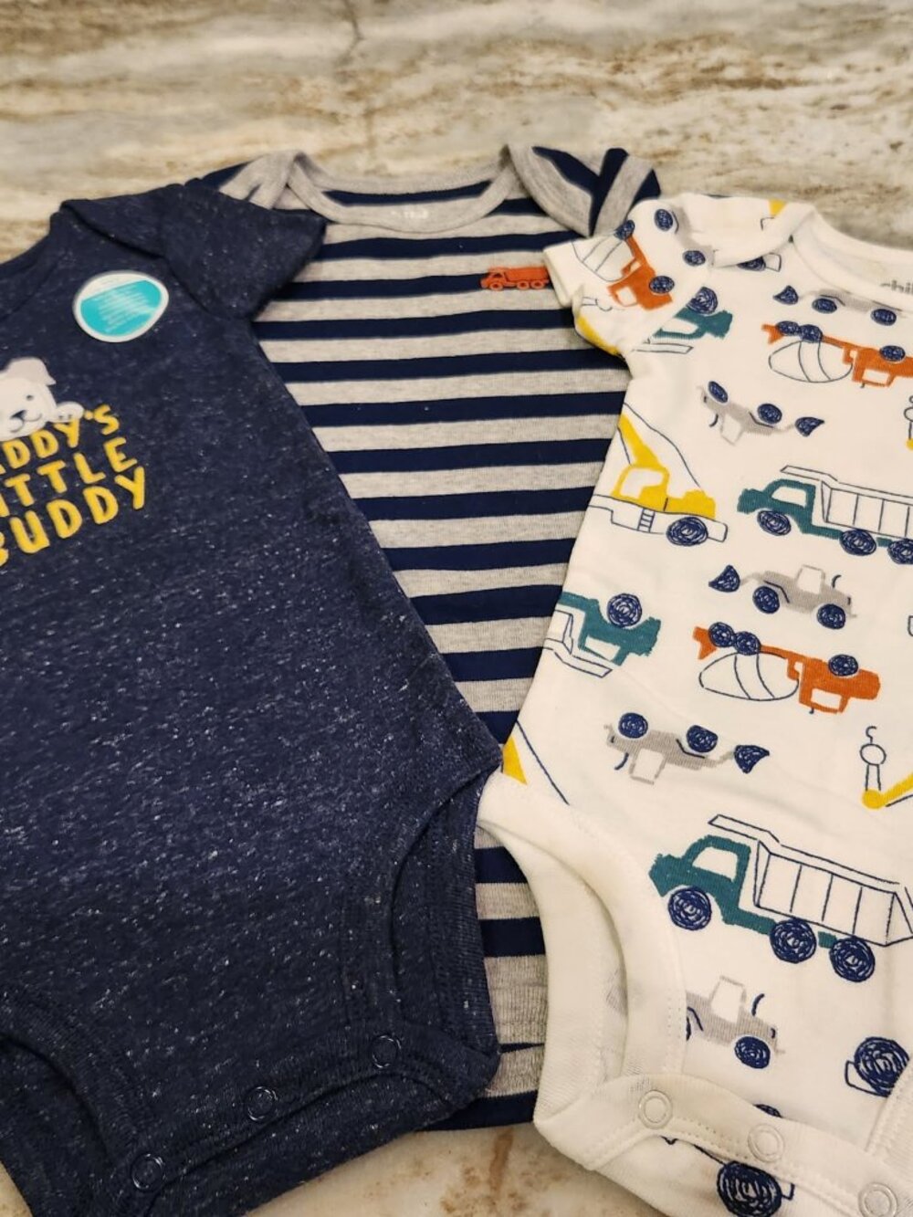 Child of Mine set of 2 one piece cotton outfits, size 3-6 months.